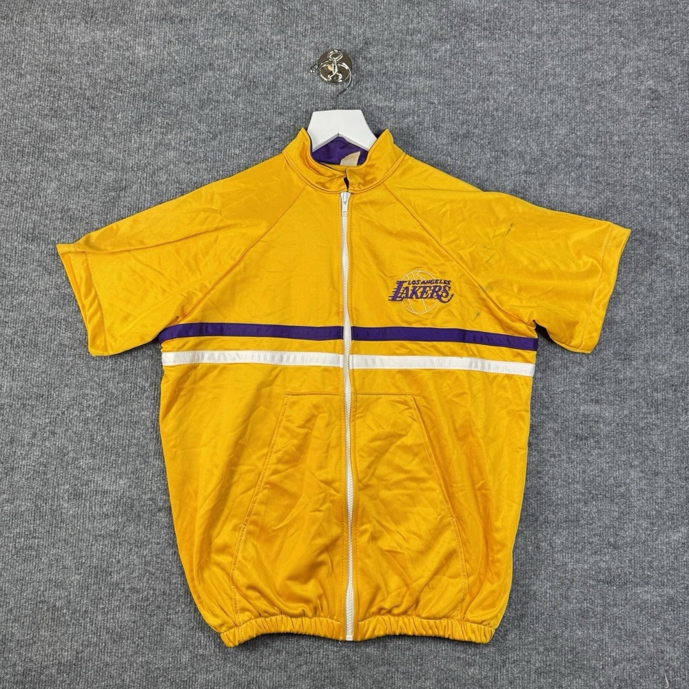 Vintage Nike Los Angeles Lakers Pre Game Warm Up Zip Jacket Size M Made in USA